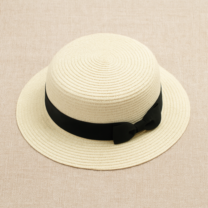 Minimalist Straw Boater Hat