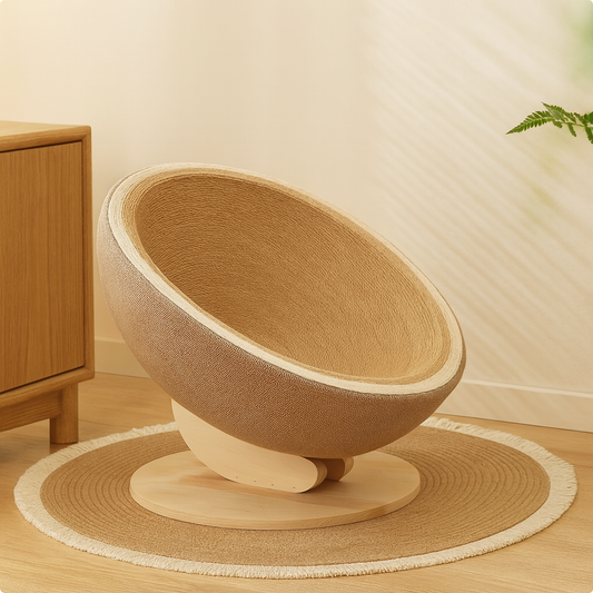 Sisal Scratching Oval Cat Bed