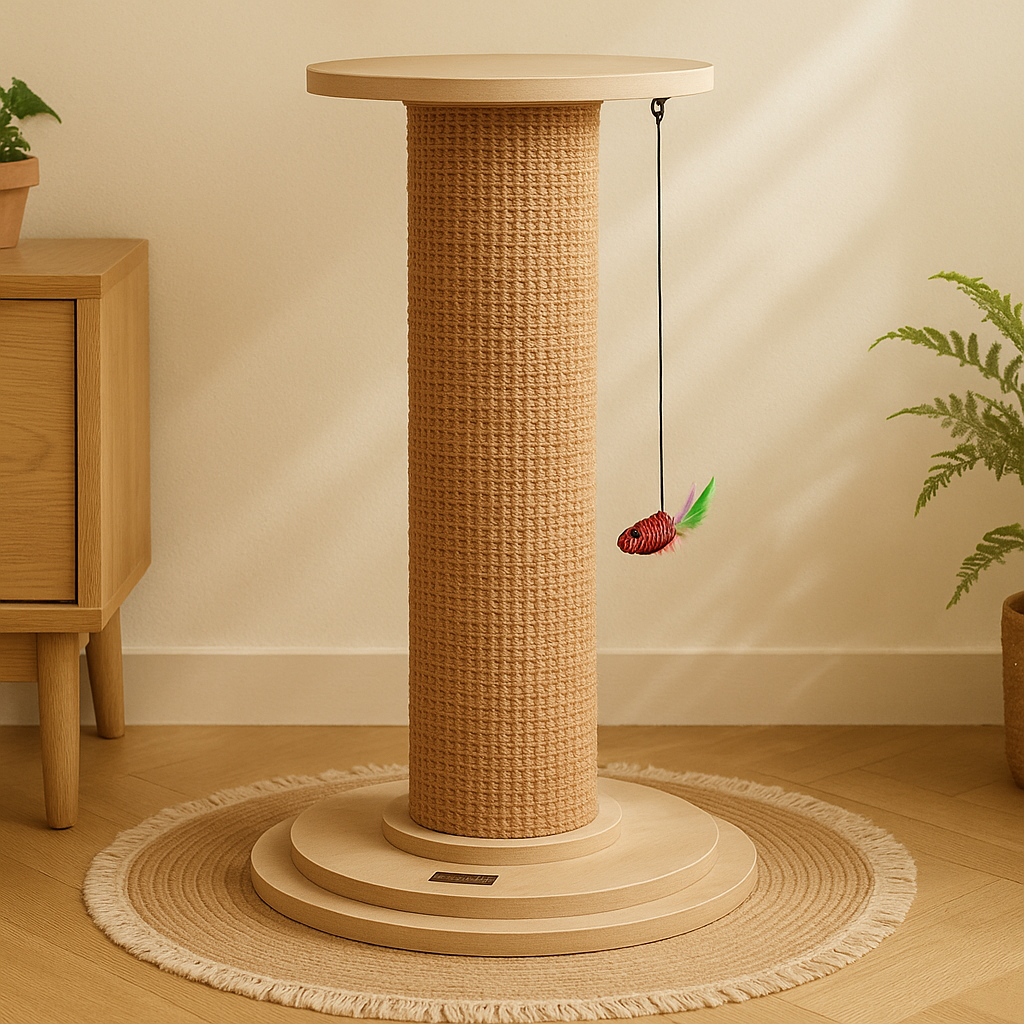 Solid Wood Sisal Scratching Post