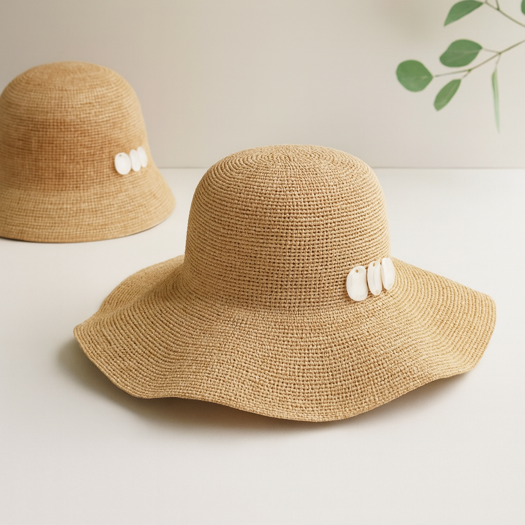 Foldable Raffia Sun Hat