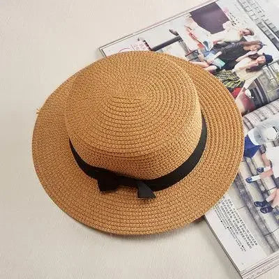 Minimalist Straw Boater Hat