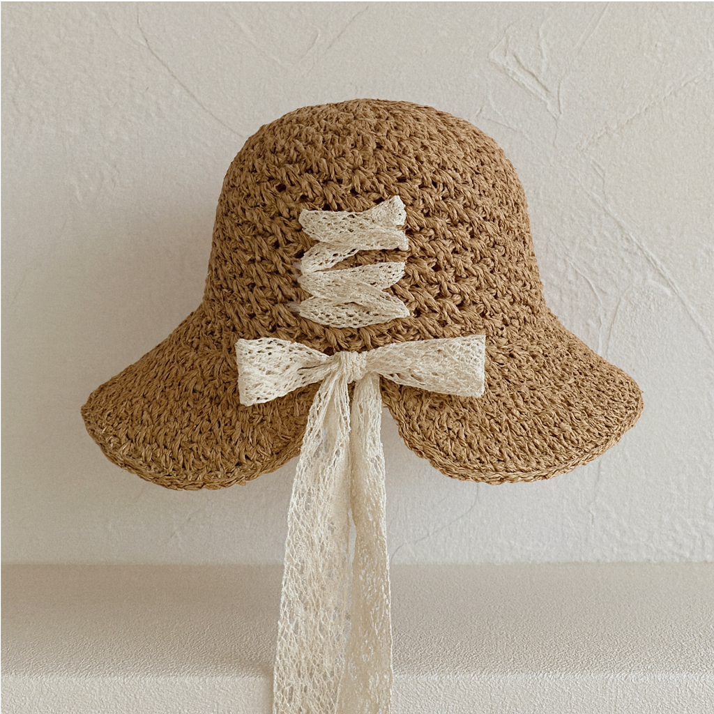 Lace Up Ribbon Sun Hat – Solmerea
