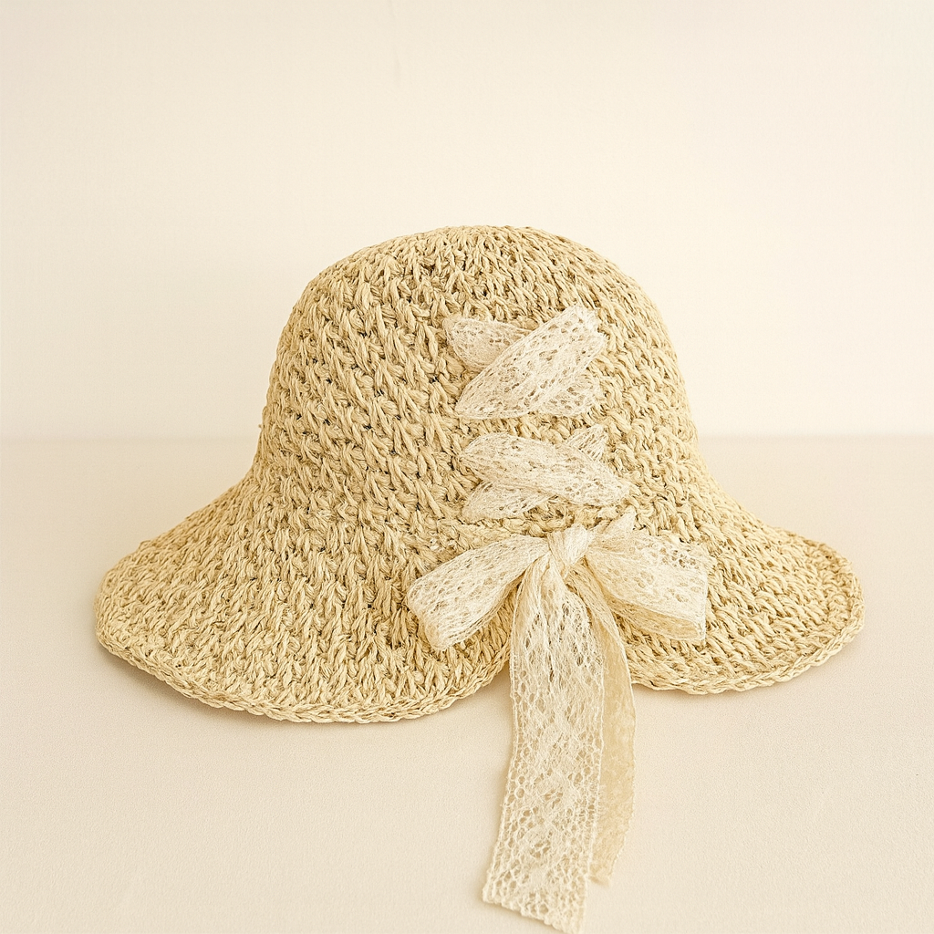 Lace Up Ribbon Sun Hat – Solmerea