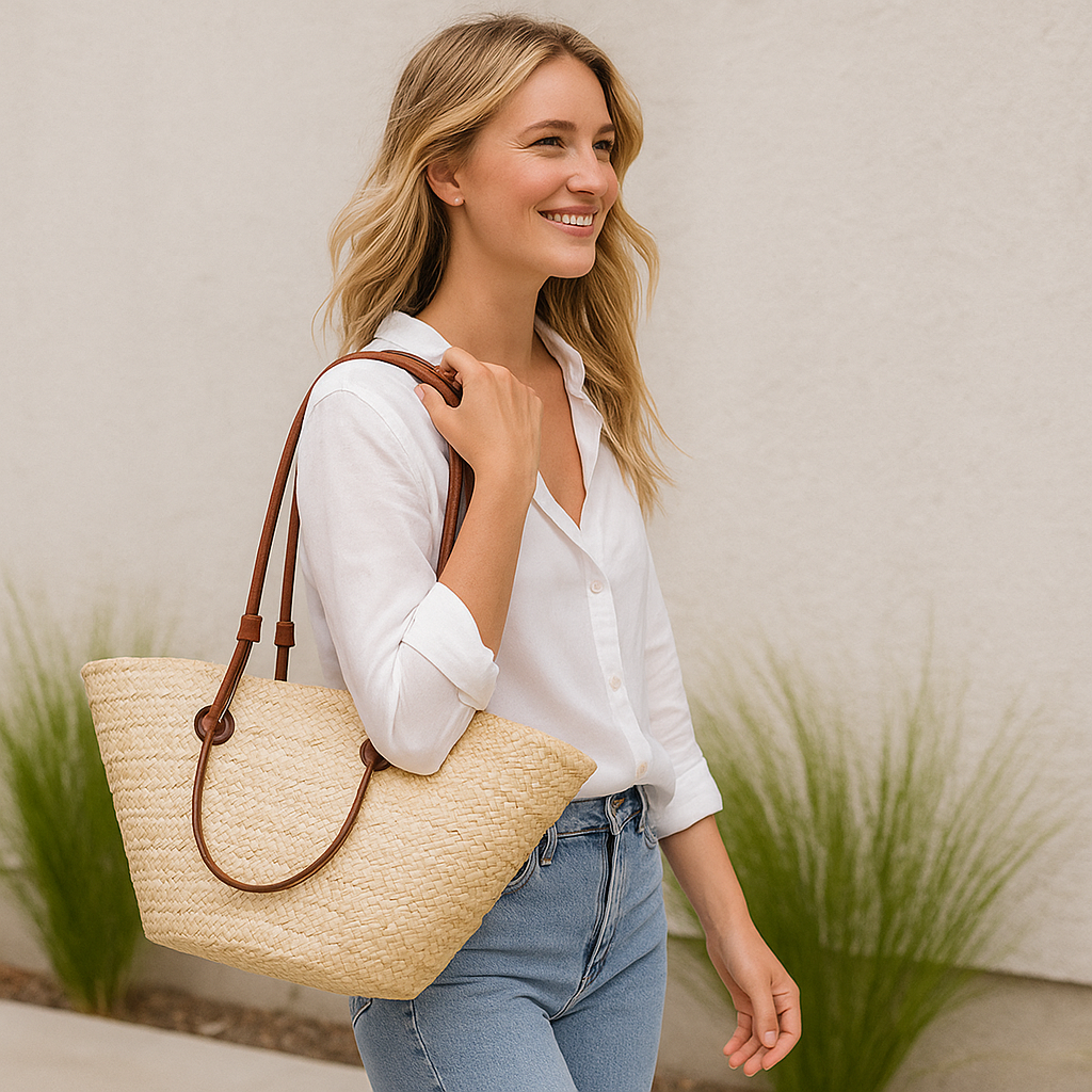 Classic Straw Tote